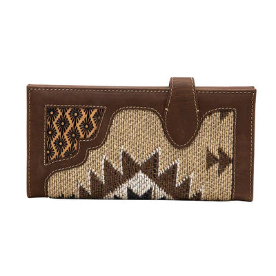 Bonnie Tooled Leather and Rug Wallet