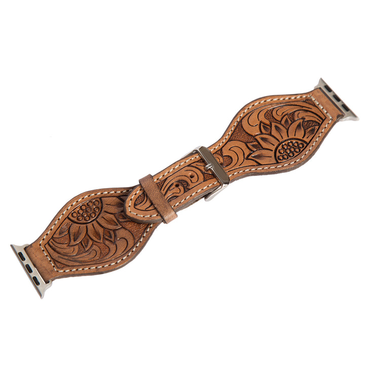 SUNNY - Tooled Leather Watch Band