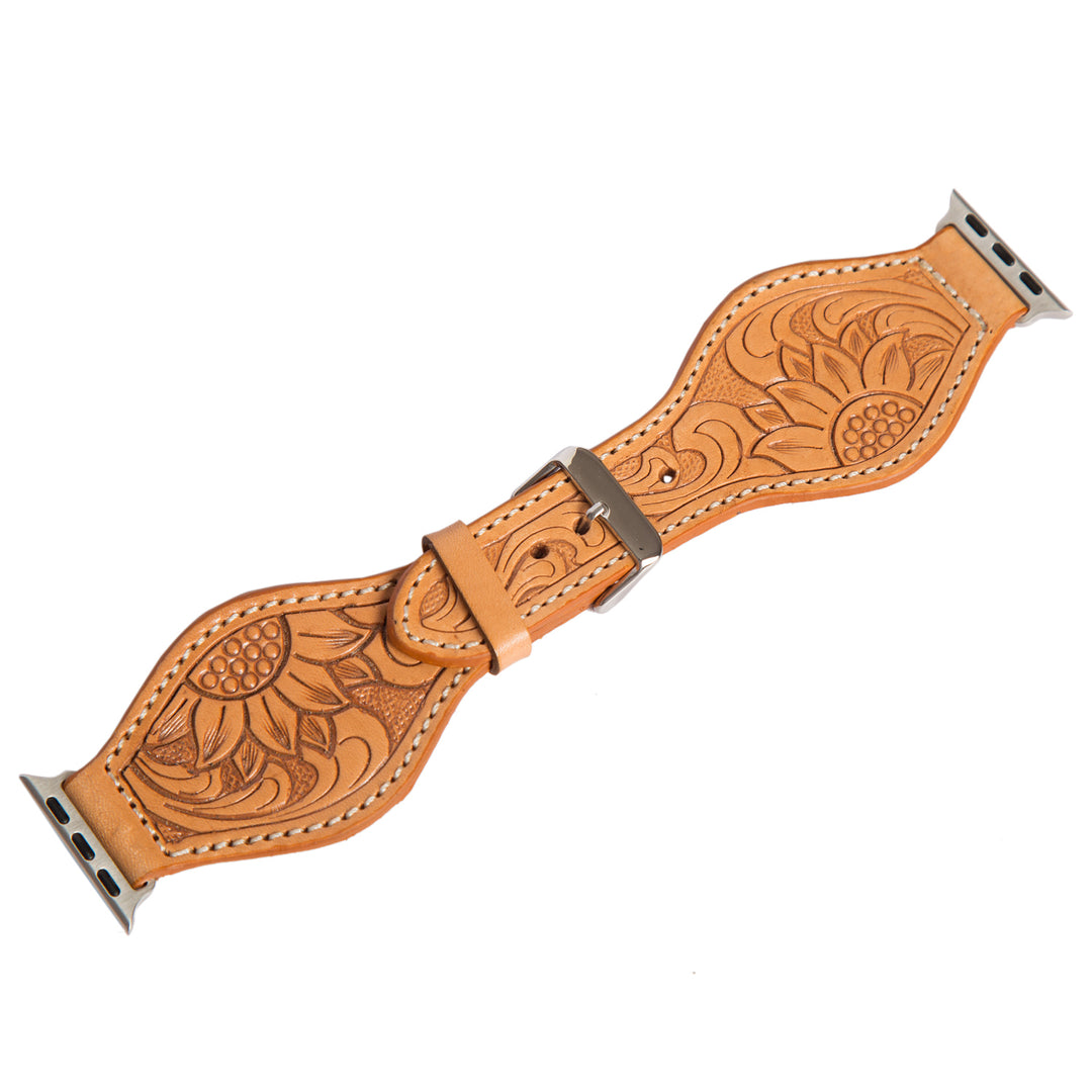 SUNNY - Tooled Leather Watch Band