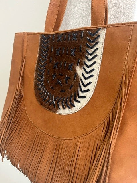 Handcrafted Big Boho Cowhide and Leather Bag – Moravia